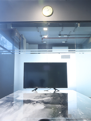 Meeting room with a TV